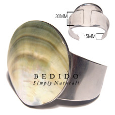 hot hippie 30mmx15mm metal Shell Bangles