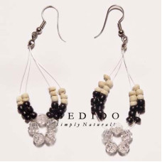 Natural Beads Dangling Earrings