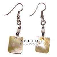 Natural Beads Dangling Earrings