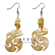 Natural Beads Dangling Earrings