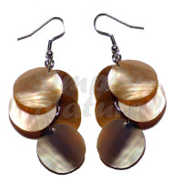 Dangling 5 Pcs. Round 15mm Brownlip