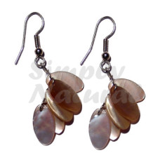 Dangling 5 Pcs. 15mmx12mm Brownlip Ovals