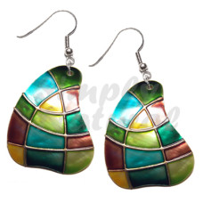 Dangling Handpainted And Colored Round 40mm Kabibe