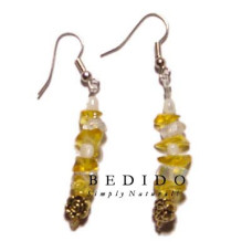 Natural Beads Dangling Earrings