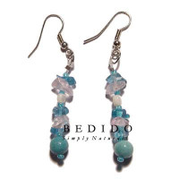 Natural Beads Dangling Earrings