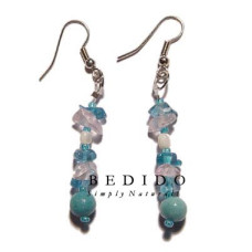 Natural Beads Dangling Earrings