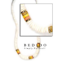 Natural White Shell Beads Necklace