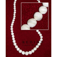 Natural White Shell Beads Necklace