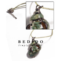 green turbo shell in green clear jelly cord with glitter