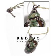 green turbo shell in green clear jelly cord with glitter