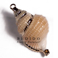 Posik Shell molten gold metal pendant