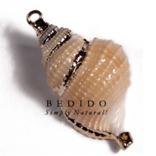 Posik Shell molten gold metal pendant