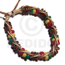 7-8mm Coconut Pklt in Rasta Tone in