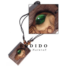clay skull tribal necklace