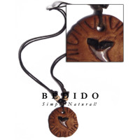 Round Clay Shark tooth tribal clay Jewelry