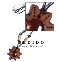 Clay Star Gemstone Tribal Clay Necklace