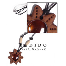 Clay Star Gemstone Tribal Clay Necklace
