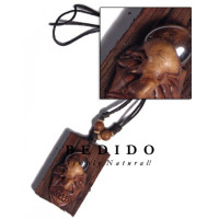 clay skull tribal necklace