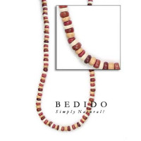 Two Tone Color Natural Beads Necklace