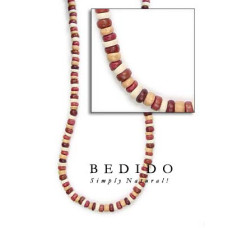 Two Tone Color Natural Beads Necklace