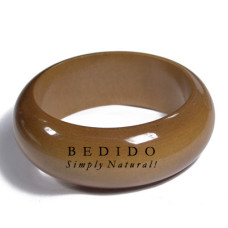 Golden Oak Tone Clear High Gloss Wood Bangle