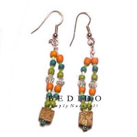 Natural Beads Dangling Earrings