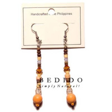 Natural Beads Dangling Earrings