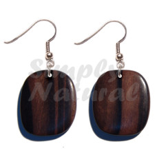Dangling 35mm Camagong Tiger Wood Rounded Flat