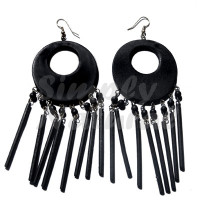 Dangling 50mm Round natural Black Wood with