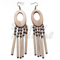 Dangling 45mmx30mm Oval Ambabawod Wood with 22mmx15mm