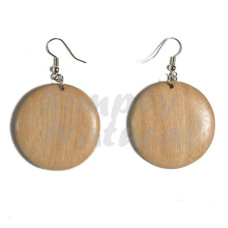 Dangling Round 32mm natural Wood with Clear