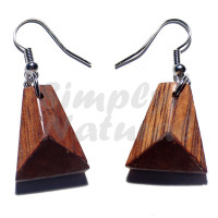 Dangling 20mmx17mm Wooden Earrings