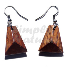 Dangling 20mmx17mm Wooden Earrings