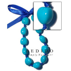Kukui Nuts Natural Lei Necklace Wood Imitation