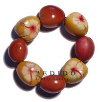 Kukui Nuts Natural Lei Necklace Wood Imitation