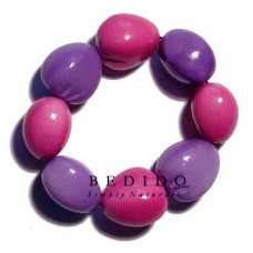 Kukui Nuts Natural Lei Necklace Wood Imitation