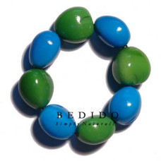 Kukui Nuts Natural Lei Necklace Wood Imitation
