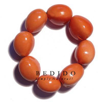 Kukui Nuts Natural Lei Necklace Wood Imitation