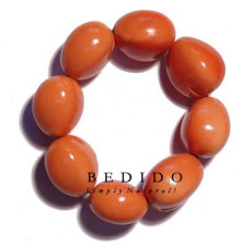 Kukui Nuts Natural Lei Necklace Wood Imitation